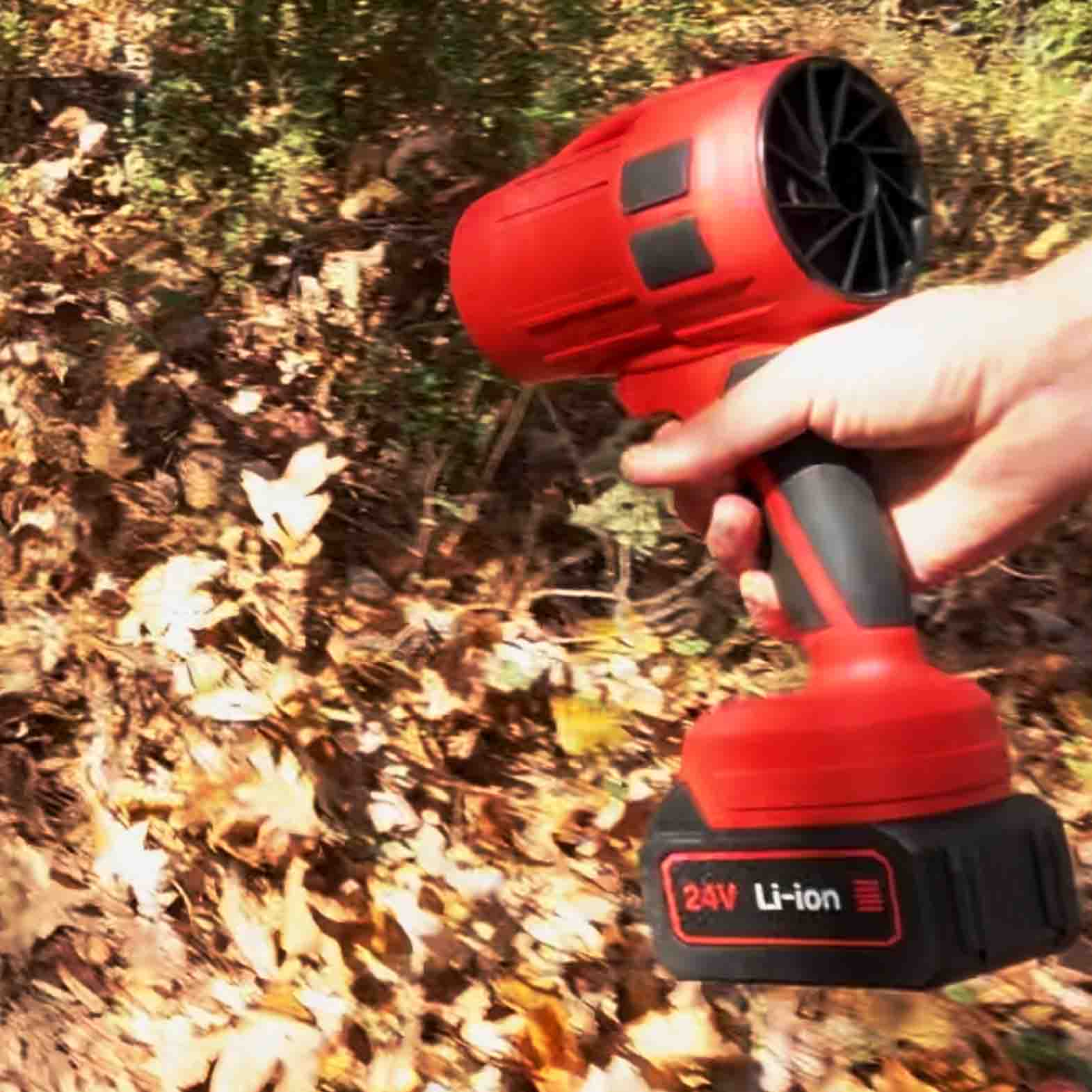 1-handed leaf blower clears yards