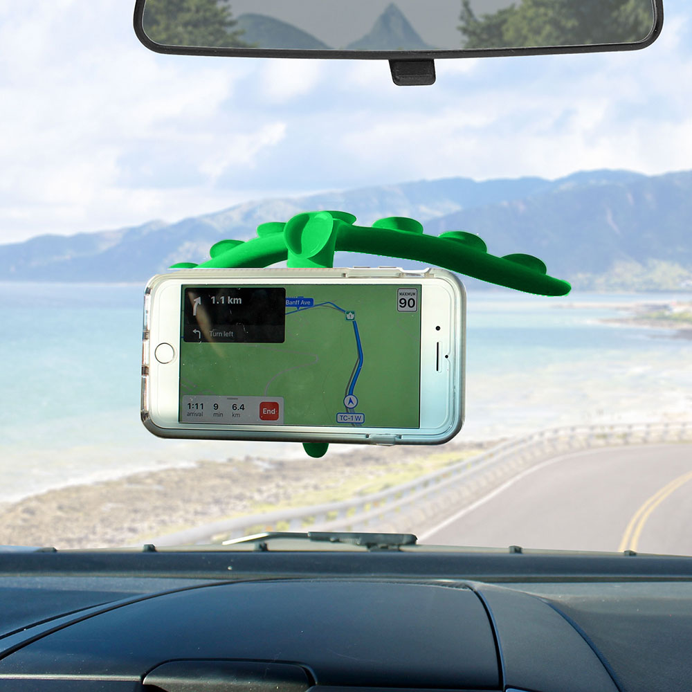 Mounts your phone for driving